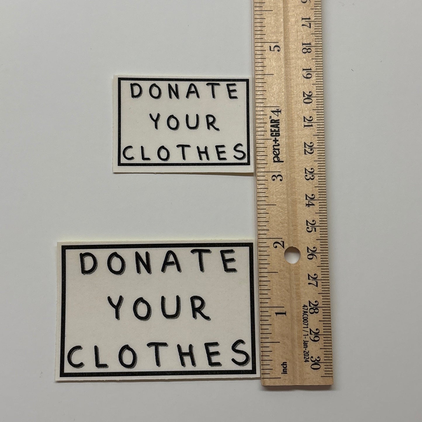 donate your clothes sticker