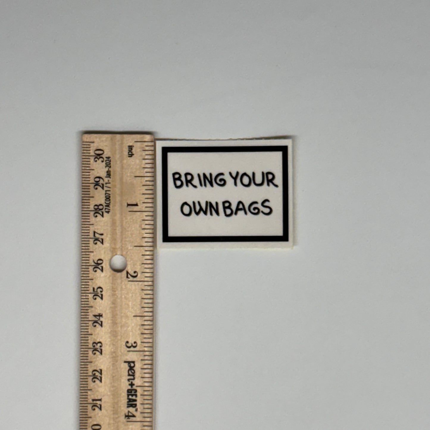 bring your own bags sticker
