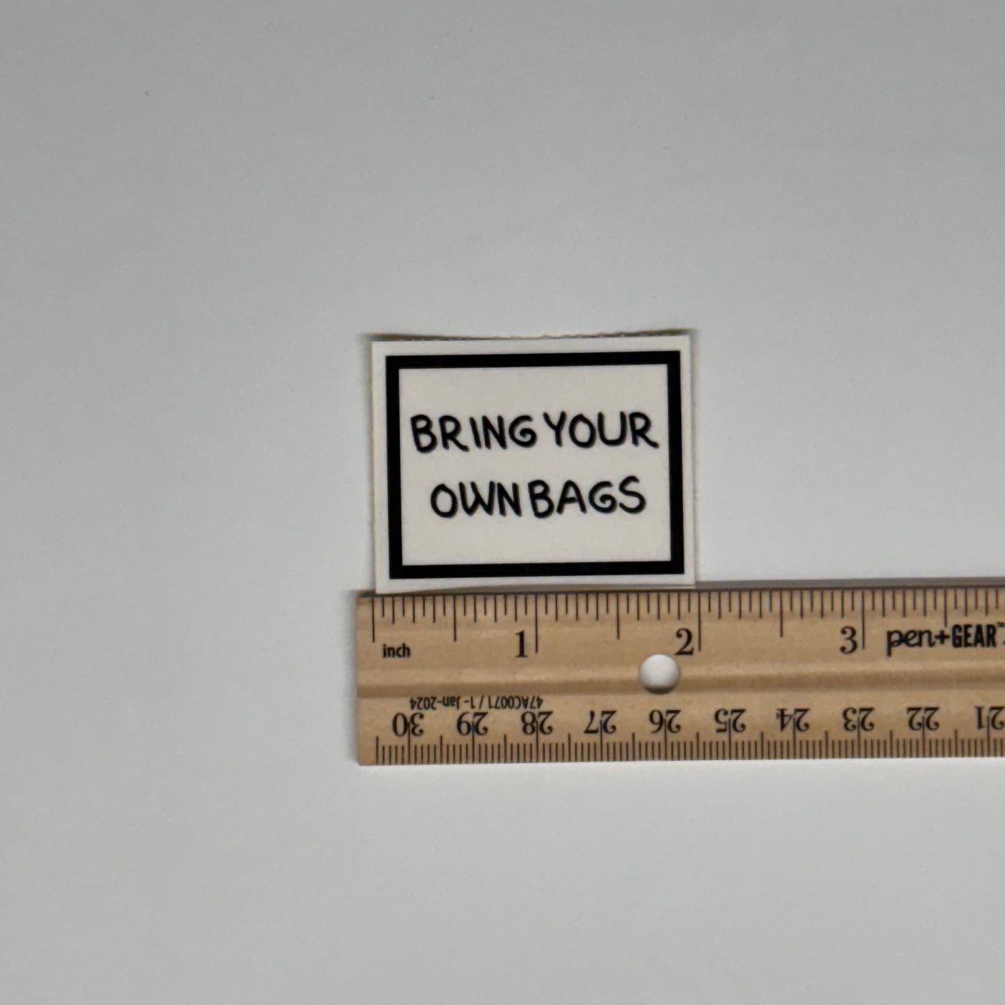 bring your own bags sticker