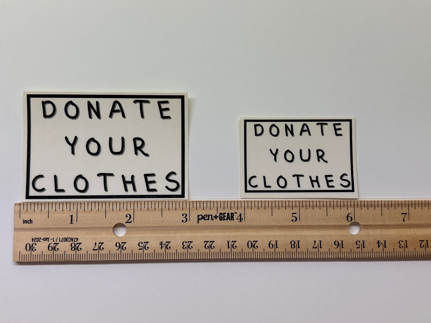 donate your clothes sticker