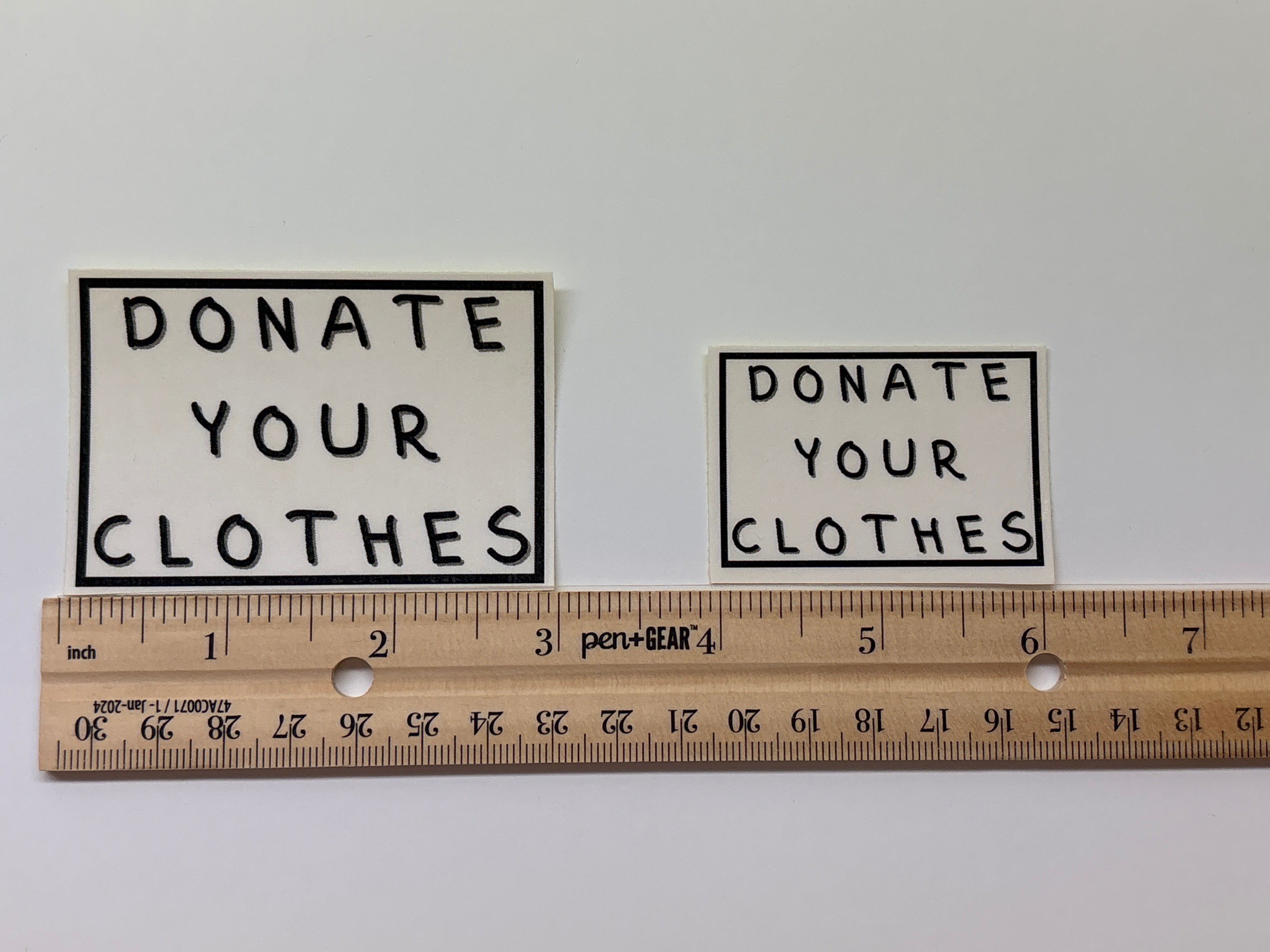 donate your clothes sticker