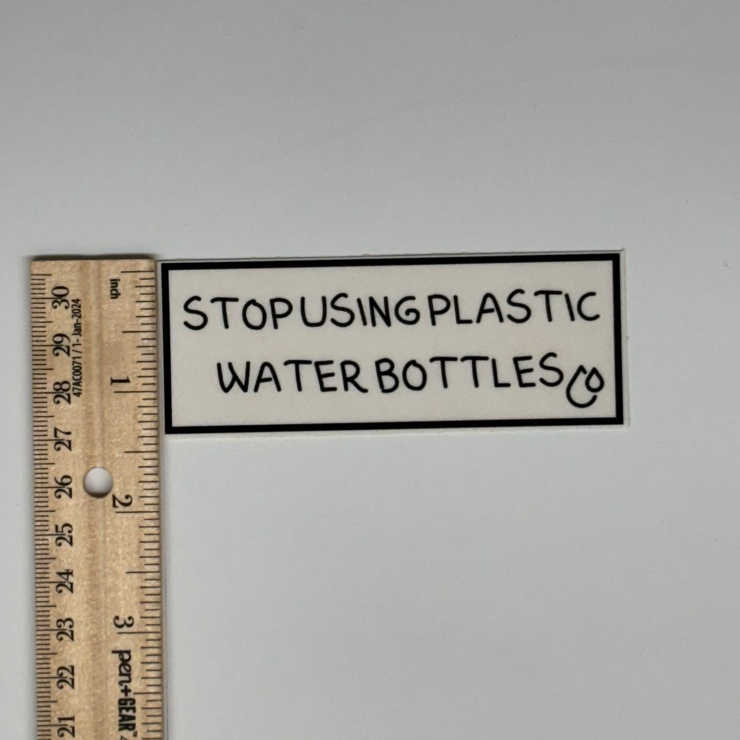 stop using plastic water bottles sticker