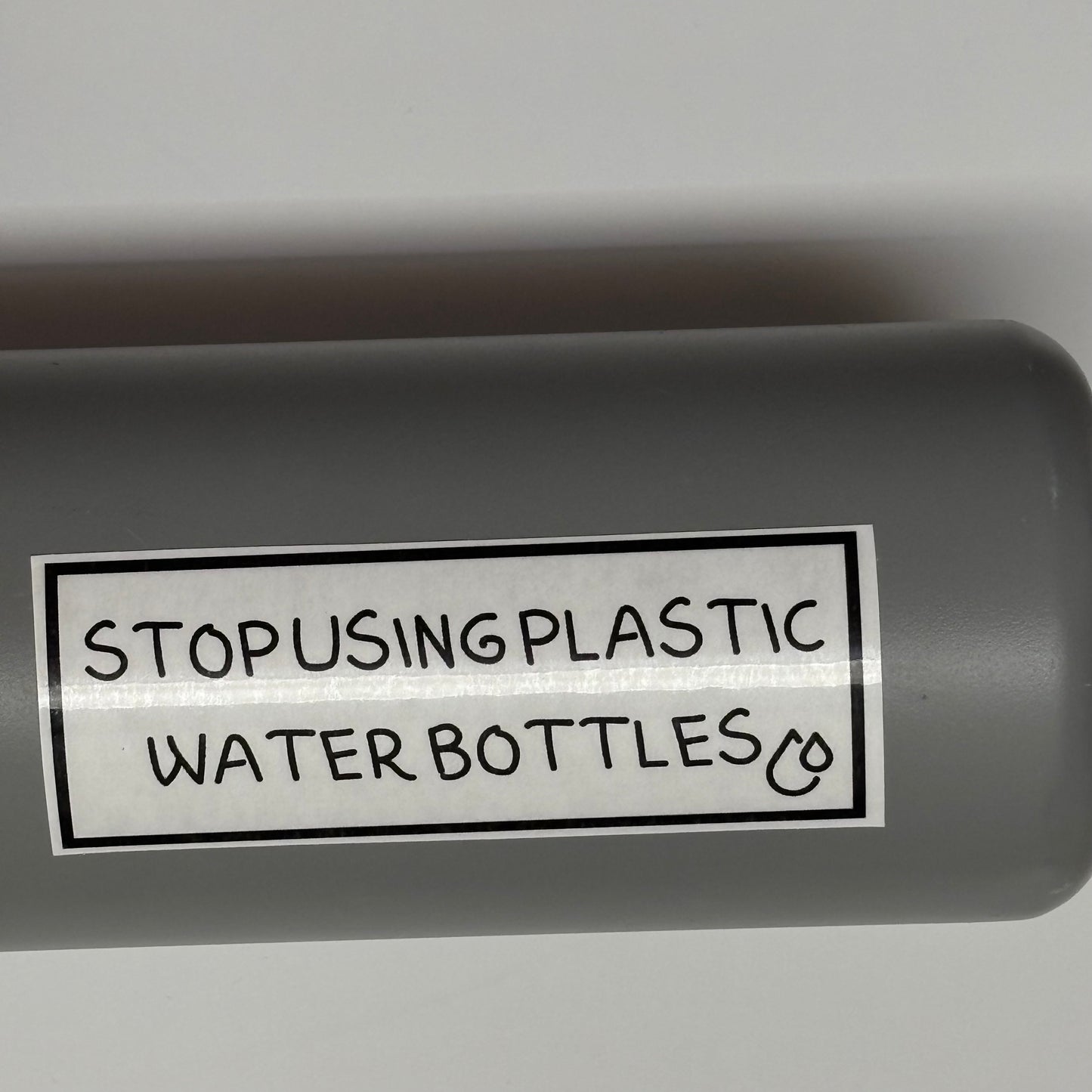 stop using plastic water bottles sticker