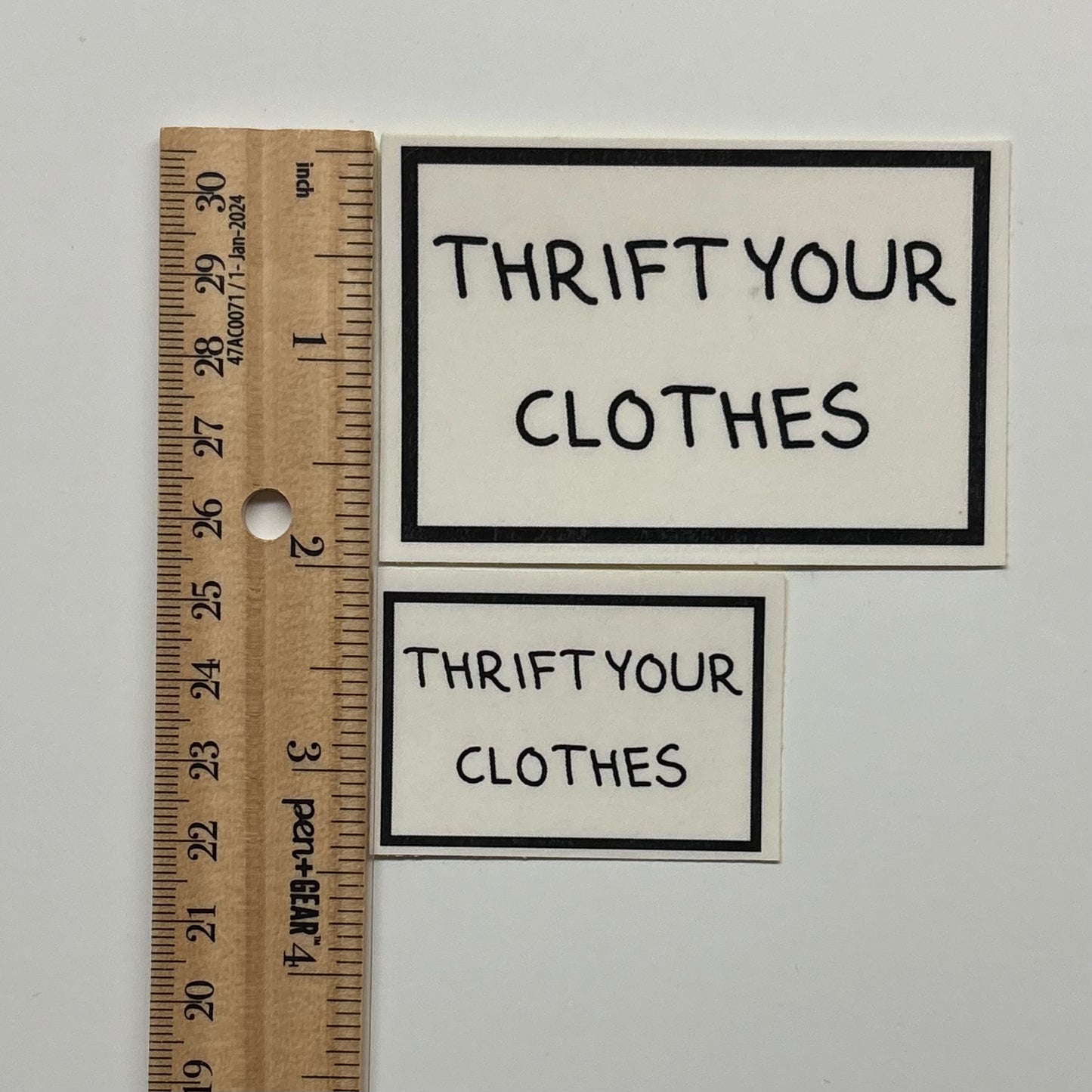 thrift your clothes sticker