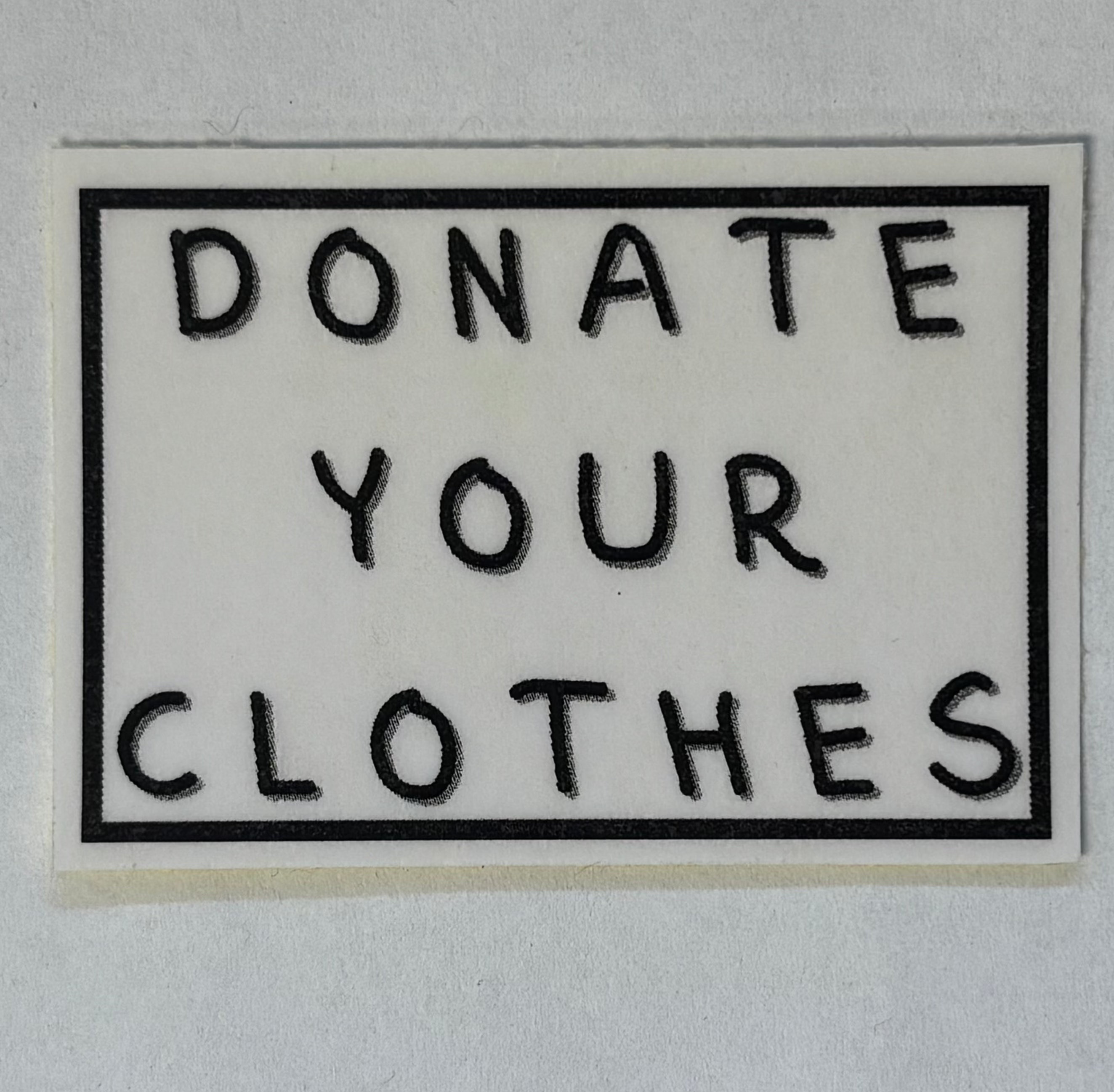donate your clothes sticker