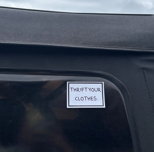 thrift your clothes sticker